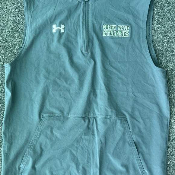 Under Armour Mens Squad Sl Coach's 1/4 Zip Pullover Gray. With Embroidered Logo - Picture 3 of 9